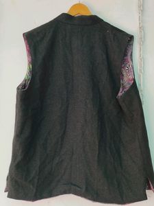 Woolen Waistcoat With Silk Lining