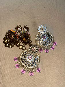 Designer Ethnic Jhumka Earrings combo of 2