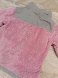 Y2K The North Face Pink Fuzzy Fleece Jacket