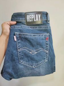 REPLAY 30'in Stylish Blue Denim Jeans