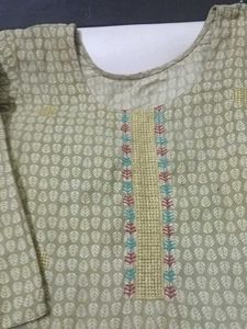 Green Printed Salwar Kameez with dupatta