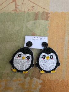 Cute Beaded Penguin Earrings