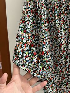 Marks and Spencer Floral Print Button-Up Tunic.