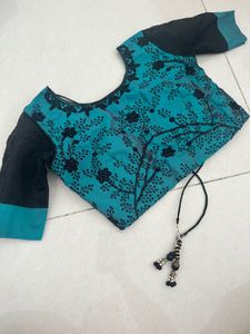 Designer Embroidered Teal lehenga