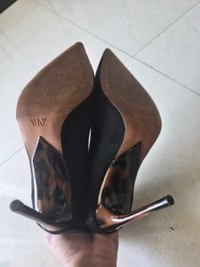 Zara Black Suede Pointed Toe Heels