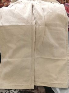 Stylish Beige Pleated Pants