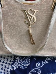 Sparkly Gold Handbag with Tassel