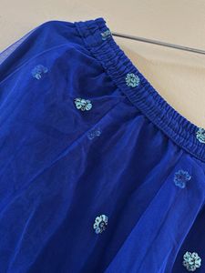 Blue Sequin Ethnic Skirt