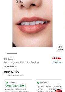 Clinique Pop Longwear Lipstick - Fig Po