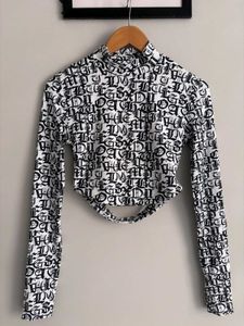 Y2K Graphic Print Turtleneck Crop Top