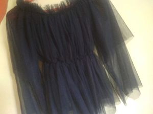 Party Wear Top In Navy Blue Colour