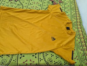 Brand New Adidas Medium Size Tshirt MUSTARD YELLOW