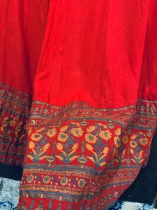Red Kurta And Plazo Set For Women
