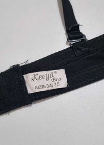 Navy Blue And Black Pushup Bra
