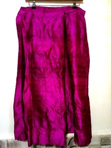 Vibrant Pink Pleated Midi Skirt