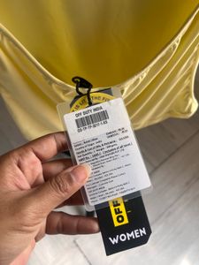 Butter yellow backless top