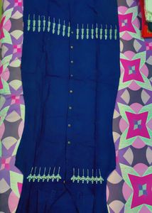 W Navy Blue Kurta