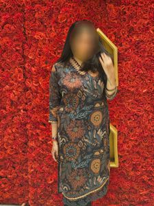 🌟Embroidered Floral Print Kurta 3 piece set🌟