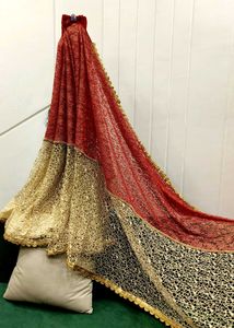 RED &amp; GOLDEN PARTYWEAR SAREE
