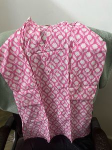 Elegant Pink Printed Kurta
