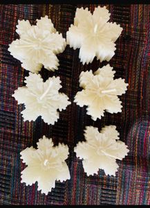 10 snowflake candles