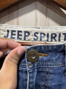 Jeep Spirit Blue Stone Washed Regular Fit Jeans