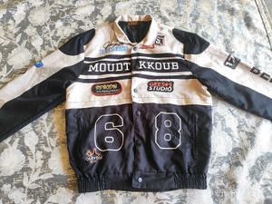 “Black & White Graphic Varsity Jacket + Shorts Co-