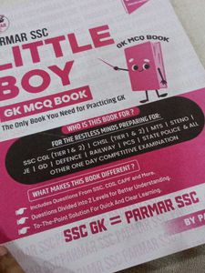 Parmar SSC Little Boy GK MCQ Book