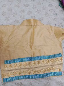 Elegant Beige and Blue Saree
