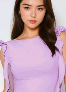 "Myntra cute Lilac Knit Top – MRP ₹1299 -Brand Ne