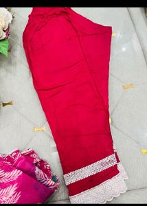 Beautiful Magenta Floral Kurta Set