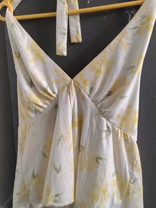 Chic Halter Neck Floral Print Top
