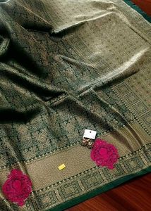 Elegant Green Silk Saree