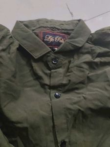 Olive Green Button-Up Shirt