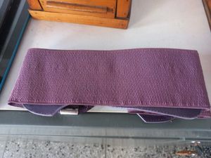 Stylish Purple Pure Leather and Elastic Belt