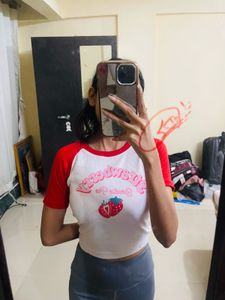 Strawberry Crop Top