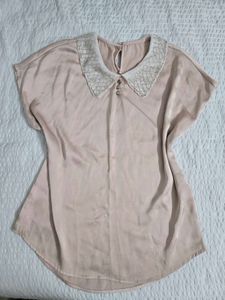 Chic Embellished Collar Top fits S/M