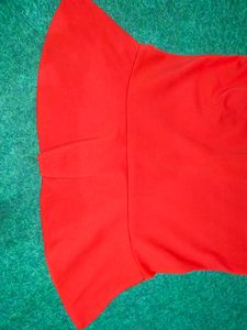Red Peplum Tank Top