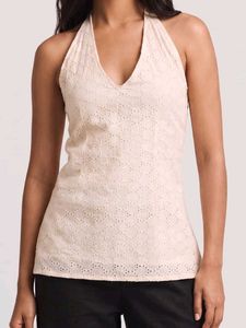Nishorama Hans Halterneck Corset Kurti – Beige