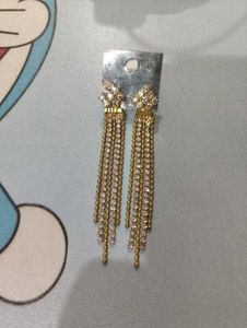 Dazzling Gold Tassel Earrings