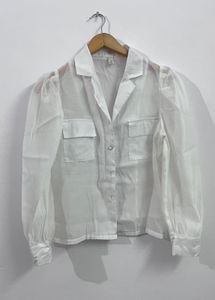 Chic White Puff Sleeve Blouse
