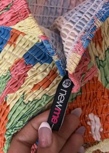 Vibrant Smocked Floral Halter Top