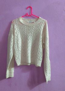 Combo Cream Knit Sweater And Colourful Jacket ❤️✨