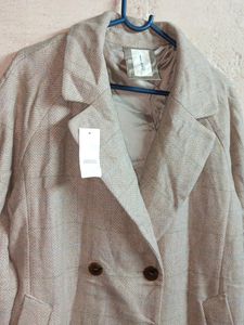 Oversized Plaid Double-Breasted Blazer