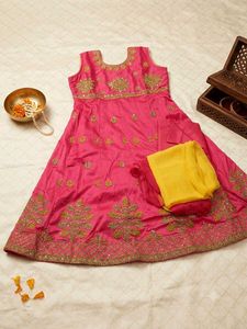 new Stunning Pink Embroidered  Set