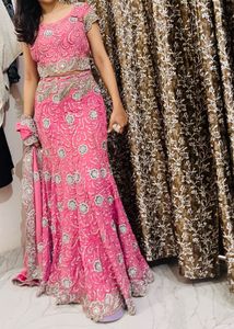 Y2K Pink Embellished Lehenga Choli