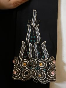 Elegant Black Embellished Maxi Dress