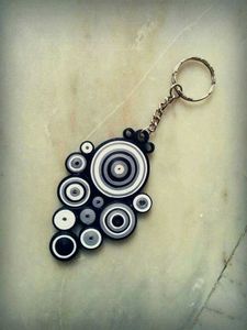 Unique Quilled Paper Art Keychain