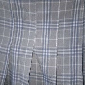 Plaid Pleated Mini Skirt