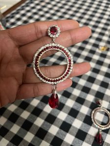Elegant Red Drop Earrings